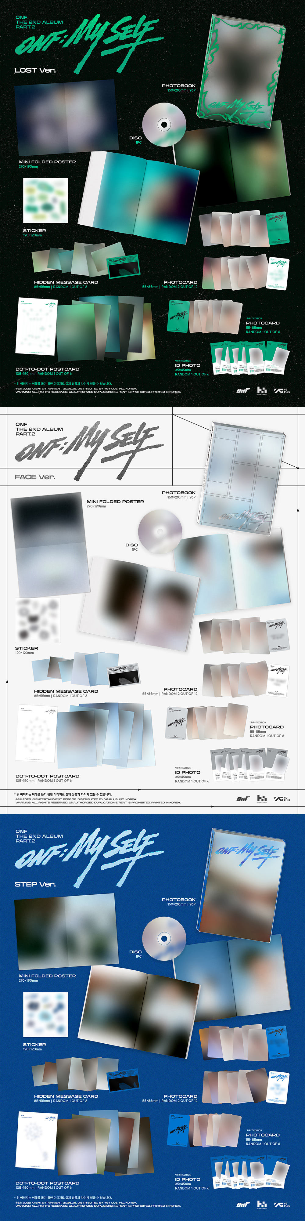 [Ktown4u Special Gift] ONF - 2nd Album Part.2 [ONF:MY SELF] (PHOTOBOOK Ver.) (Random Ver.)